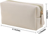 Leather Makeup Bag for Purse Travel, Portable Small Cosmetic Organizer for Women and Girls, Make up Bag with Zipper