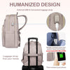 VANKEAN 15.6 Inch Laptop Backpack for Women Work Bag Fashion with USB Port, Waterproof Stylish Travel Bags Casual Daypacks for College, Business, Light Dusty Pink