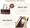 LOVEVOOK Laptop Bag for Women, 15.6 Inch Work Bags for Women, Vintage Leather Laptop Tote Bag, Waterproof Computer Bags with Clutch Purse, Large Capacity Briefcase, Business Office Handbag for Work