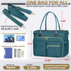 RAINSMORE Teacher Tote Bag 15.6 Inch Laptop Bag for Women Work Bags Laptop Tote Nurse Bag Professional Computer Messenger with Insulated Pocket, Laptop Briefcase for Office, College, Nursing, Teal
