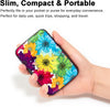 Credit Card Holder, Metal Card Wallet RFID Blocking Mini Slim Aluminum Business Hard Card Case for Women Men (Motley Floral)