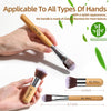 BS-MALL Makeup Brush Set 11Pcs Bamboo Synthetic Kabuki Brush Set Foundation Powder Blending Concealer Eye Shadows Blush Cosmetics Brushes with Organizer Bag & Makeup Sponge