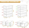 Makeup Organizer Storage with 16 Drawers, 4 Pcs Desktop Office Supplies, Desk Organizers, Clear Accessories, Dustproof Drawer and for Make Up, Jewelry, Pen, Stationary ZMSN1930