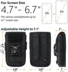 WYNEX Tactical Molle Phone Pouch with Compass Buckle, Tactical Phone Holster Molle Cell Phone Pouch Universal Belt Waist Bag for IP 15/14/13 Pro Max / S22/S21 with US Patch & Paracord Keyring Clip