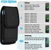 Ykooe Cell Phone Pouch Nylon Belt Holster Case Compatible with Iphone 16/15/14/13/12/11 Pro Max & plus Models, Samsung Galaxy S24/S23/S21 FE, Black–Xl