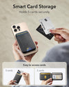 ESR Upgraded for Magsafe Wallet, 5 Card Holder, RFID Blocking, Magnetic Wallet for Iphone with Adjustable Stand, Slim for Iphone 16/15/14/13/12 Series, Not for 13/12 Mini, Vegan Leather, Black