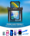 Waterproof Phone Pouch - 8.5In Waterproof Phone Case with Lanyard, IPX8 Cell Phone Dry Bag Beach Essentials for Iphone 16 15 14 13 12 Pro Max, Galaxy S24 S23 S22 S21 Ultra, 2 Pack