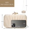 Clutch Purses for Women Evening/Wedding Chic Woven Bag Formal PU Leather Purse Designer Handbags for Women
