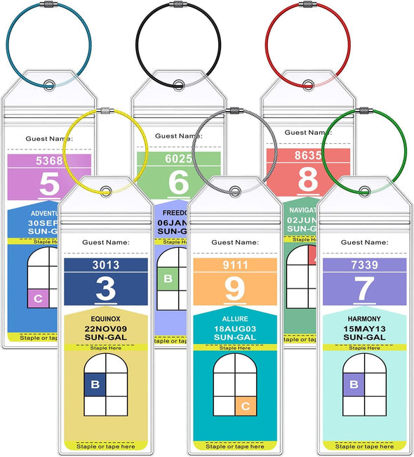 Cruise Luggage Tag Holder for Royal Caribbean Ships and Celebrity, 6Pack Clear Tags Cruise Travel Essentials for 2025-2026