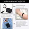 BAOSIWA Silicone Bracelet Keychain Wallet for Women Wristlet Card Holder Slim RFID Wallet with Zipper Pocket