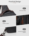 Messenger Bag for Men,Small Sling Crossbody Backpack Shoulder Bag for Men Women,Canvas Strap Backpack Sling Bag