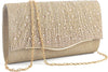 TINDTOP Clutch Purses for Women, Formal Evening Bags Suede Shoulder Envelope Party Handbags Wedding Cocktail Prom Clutches