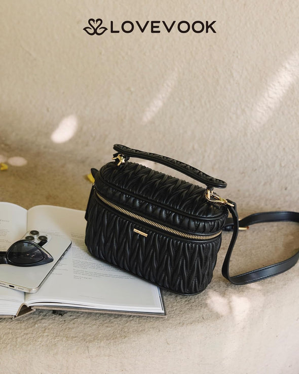 LOVEVOOK Crossbody Bags for Women, Quilted Crossbody Purses for Women, Small Shoulder Handbags for Daily, Work, Travel, Gifts