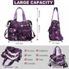 Tote Bag for Women,Multi Pockets Shoulder Handbag,Nurse Bag for Work,Large Cross Body Purse,Fashion Nylon Top Handle Satchel