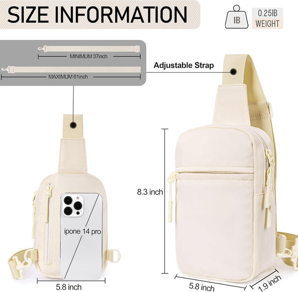 Small RFID Crossbody Bags for Women, anti Theft Travel Small Sling Bag RFID Blocking Chest Bag