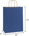 Bagdream Gift Bags 10X5X13 25Pcs Kraft Paper Shopping Bags with Handles, for Gifts, Business, Merchandise, Retail, Birthday Party Favor, Navy Blue Recycled Paper Sacks