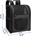 Apollo Walker Pet Carrier Backpack for Large/Small Cats and Dogs, Puppies, Safety Features and Cushion Back Support for Travel, Hiking, Outdoor Use (Black)