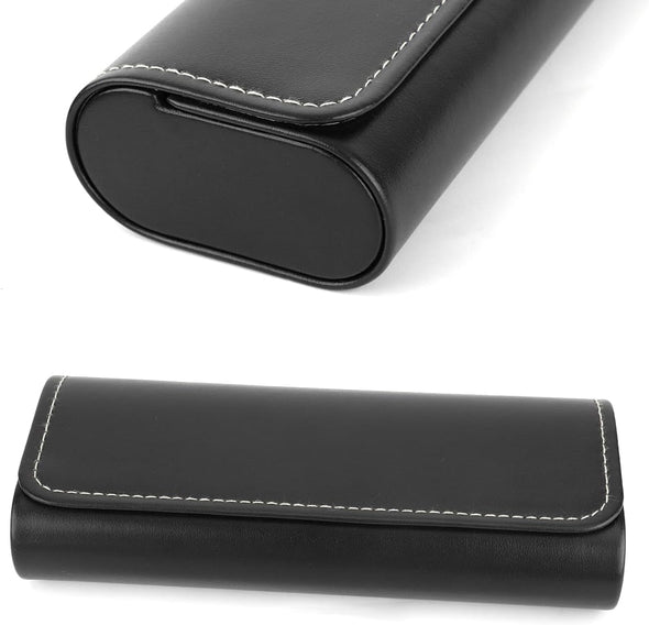 Raylove Unisex Leathers Hard Shell Eyeglasses Cases, Protective Case for Glasses