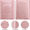 WALNEW Passport Holder for Travel, RFID Passport Cover Wallet for Women Men, PU Leather Passport Book Card Holder Case with Pen, Travelling Essentials for Flying
