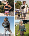 WATERFLY Lightweight Small Fanny Pack: 1.5L Mini Slim Crossbody Waist Belt Hip Bag with RFID Blocking, Anti-Theft & Water Resistant Pouch for Women Men Travel Hiking Running Walking EDC - Black
