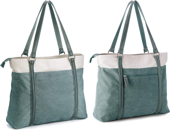 Women'S Work Bag with Laptop Compartment Zipper Pockets Teacher Totes Purse