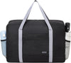 Personal Item Bag for Airlines - Foldable Travel Bag 18X14X8 Small Duffle Bag for Spirit Frontier Weekender Overnight - Black