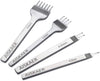 Aiskaer Leather Stitching Punch Set, Diamond Chisel Tools, 4Mm White Steel 1/2/4/6 Prong for Leather Craft DIY