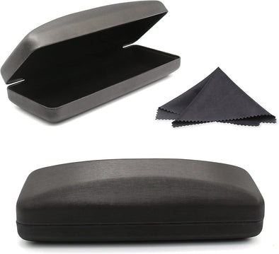 Hard Shell Eyeglass Case- Glass Case with Cleaning Cloth, Glasses Case Hard Shell for Men Women