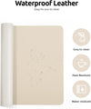 Ysagi Leather Desk Pad Protector, Large Mouse Pad, Non-Slip PU Leather Desk Blotter, Waterproof Writing Pad for Office and Home (31.5" X 15.8", Eggshell)