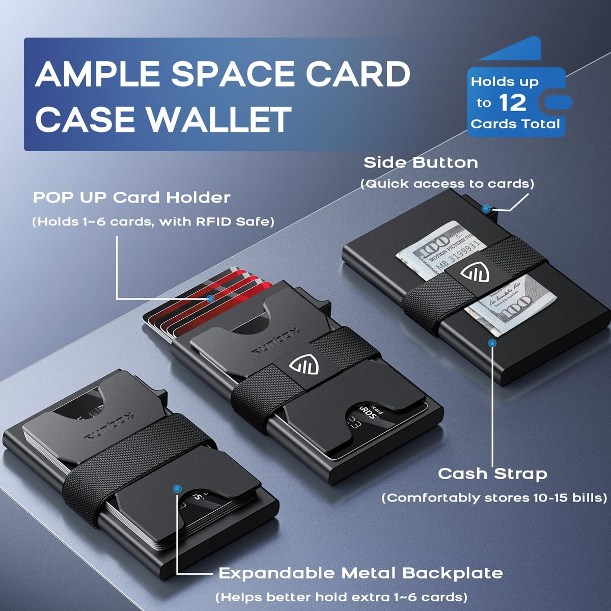 RUNBOX Pop Up Card Holder | Slim Aluminum Wallet – Kinzd