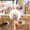 TAILI Hanging Vacuum Storage Sealer Bags Space Saver Bag for Clothing, Suits and Jackets, Closet Organizers, Travel, Set of 4 (2 Long, 2 Short), Clear