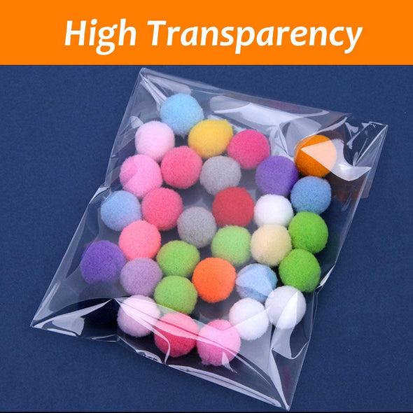 Morepack Self Sealing Cellophane Bags,5X7 Inches 200 Pcs Clear Resealable Cookie Bags Self Adhesive for Packaging Cookies,Favors, Products