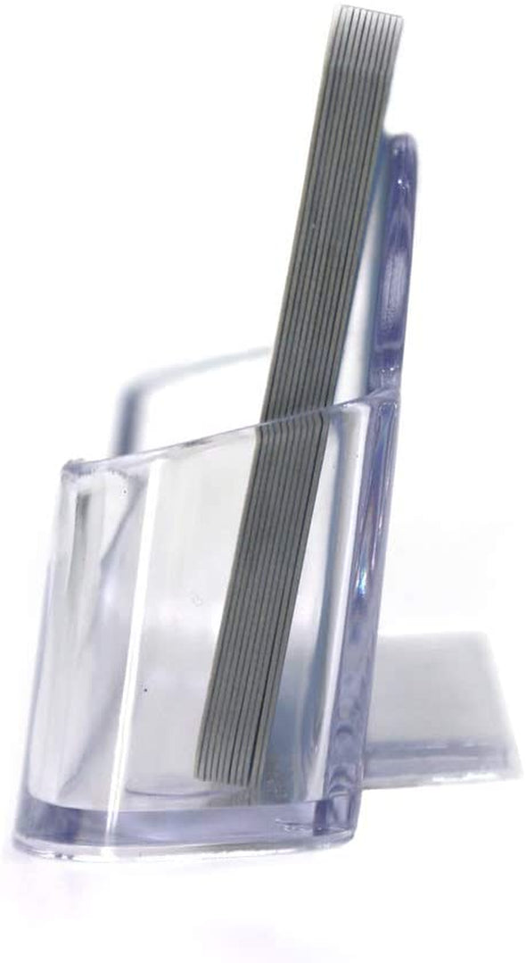 16 Pack Clear Desktop Business Card Holder Display, Plastic Business Card Stand for Office