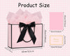 JMANNI Gift Bags, Large Gift Bags, 1Pcs Paper Gift Bag with 2 Tissue Paper and 1 Greeting Cards, Present Bags with Handles for Women Girls Bridesmaid Birthday Valentines Wedding Party (Black-Pink)