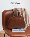 LOVEVOOK Purses and Handbags for Women, Vintage-Style Leather Top Handle Shoulder Bag Satchel Tote Crossbody Purse for Ladies
