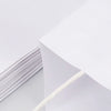 Oikss 100 Pack 5.25X3.25X8.25 Inch Small White Kraft Paper Bags with Handles Bulk for Birthday Wedding Party Favors Grocery Retail Shopping Business Goody Craft Gift Bags Cub Sacks (100Pcs Count)