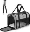 Cat Dog Carrier for Small Medium Cats Puppies up to 18 Lbs（Grey）,Soft Sided Cat Bag Airline Approved,Collapsible Pet Travel Carrier, Portable Kennel with Soft,Washable,Waterproof Pad