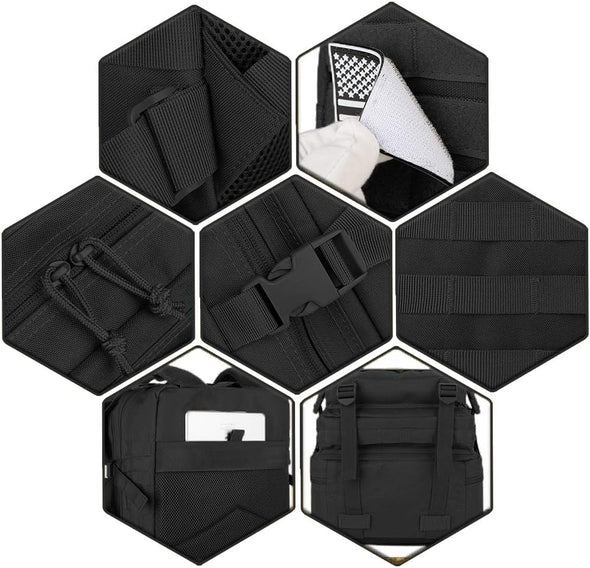 QT&QY 45L Military Tactical Backpacks Molle Army Assault Pack 3 Day Bug Out Bag Hiking Treeking Rucksack…