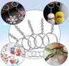 Paxcoo 50Pcs Keychains with Chain and 50 Pcs Jump Rings, Keychain Rings Kit Findings Bulk for Keychain Making Supplie DIY Crafts