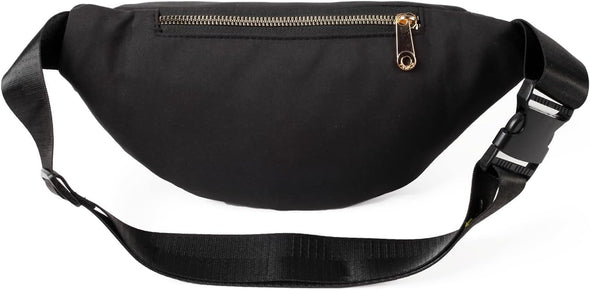 Fanny Pack Waist Pack for Women, Fashion Waist Bag with Adjustable Strap for Travel Sports Running Black