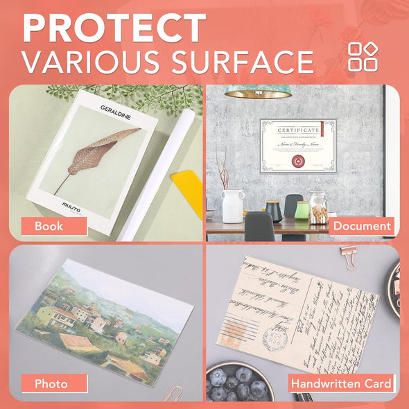 4 Rolls Clear Contact Paper,Plastic Book Covers 18 in X 4.5 Ft,Contact Paper Peel and Stick,Clear Self Adhesive Protective Liner Paper Protector for Crafts Paperback Textbook Hard Covers Documents