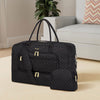 Large Women Travel Duffle Bag - Carry on Overnight Bag Weekend Travel Duffel Tote Bag Yoga Gym Bag with Wet Pocket Toiletry Weekender Overnight Bag for Travel Business Trips Sport Hospital Black