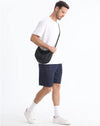 Small Sling Crossbody Bag for Women Men Trendy, Mini Crescent Bag with Adjustable Strap, 2 Zippers Lightweight Nylon Bag