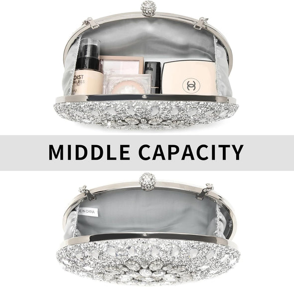 Women'S Evening Bags Sparkly Rhinestone Clutch Purses Luxury Handbags