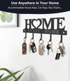 WIPHANY Key Holder Hooks Organizer Hanger Rack Wall Mounted with Screws and Anchors Home Sweet Home Wall Metal Decor for Entryway Front Door Kitchen Hallway Garage Mudroom Office 9.8Inches/25Cm