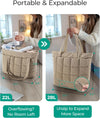 BAGSMART Expandable Tote Bag for Women, Puffer Work Tote Water-Resistant Quilted, Nurse and Carry-On Travel Gym Bag