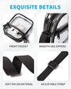 Vorspack Stadium Approved PVC Purse - Clear Crossbody Bag with Front Pocket for Concerts, Sports, Festivals
