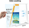 Maxgear 6 Pack Acrylic Sign Holder 8.5 X 11, Plastic Paper Holder with Vertical Slanted Back, Picture Photo Frames Display Stand Flyer and Document Organizer for Office Desktop Use