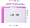 Sooez 12 Pack Folders Plastic Envelopes, Clear Plastic File Folder for Document, Letter A4 Size Poly File Envelopes with Label Pocket, Snap Button for Home Work Office Organizer, 5 Colors