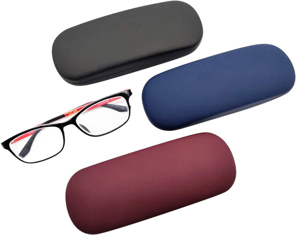 HSYMQ 3Pack Unisex Hard Shell Eyeglasses Protector Cases, Protective Case for Glasses